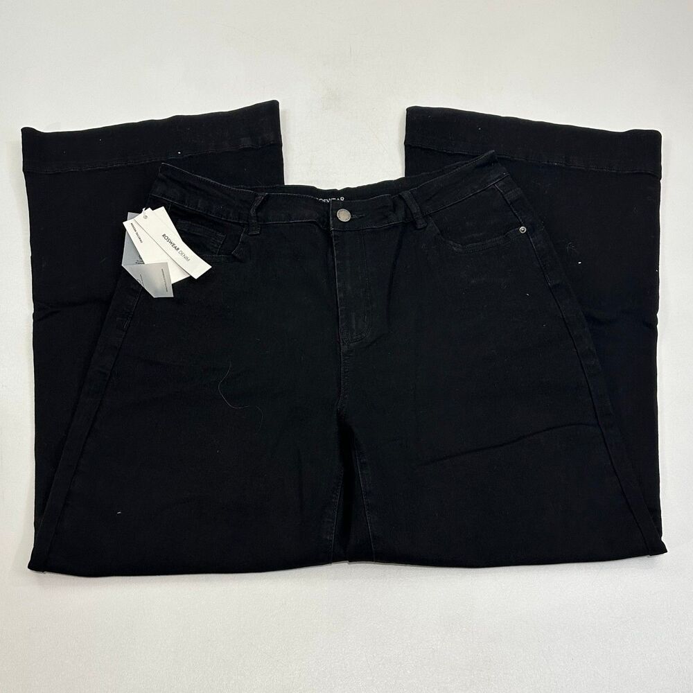 Roswear Women's Casual Pants, Black, Size XL‎